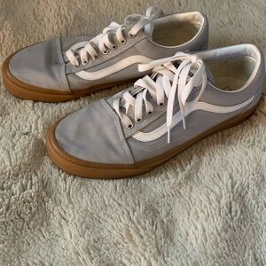 Vans Men's Gray and White Sneakers